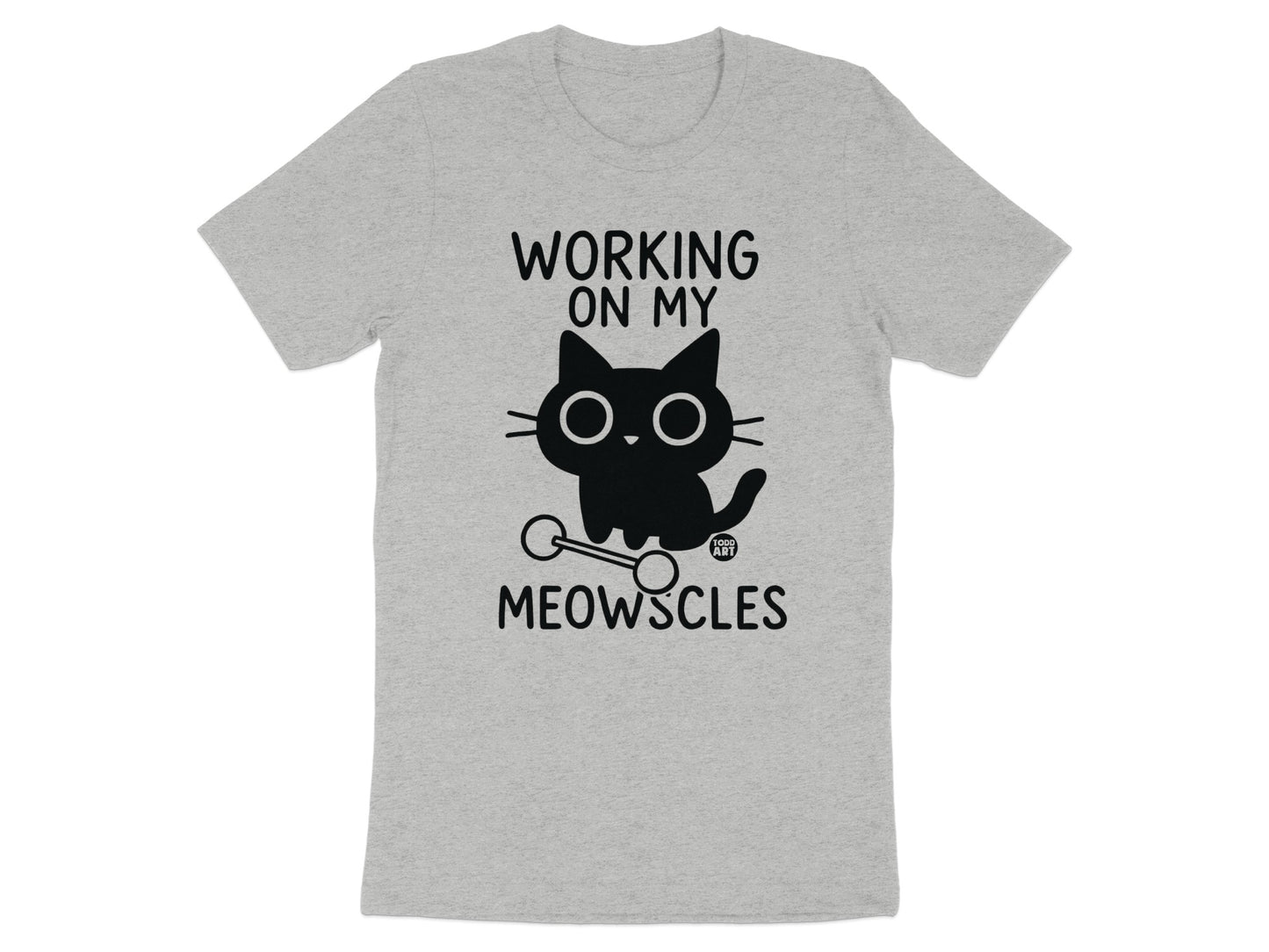 Working On My Meowscles Cat T-Shirt