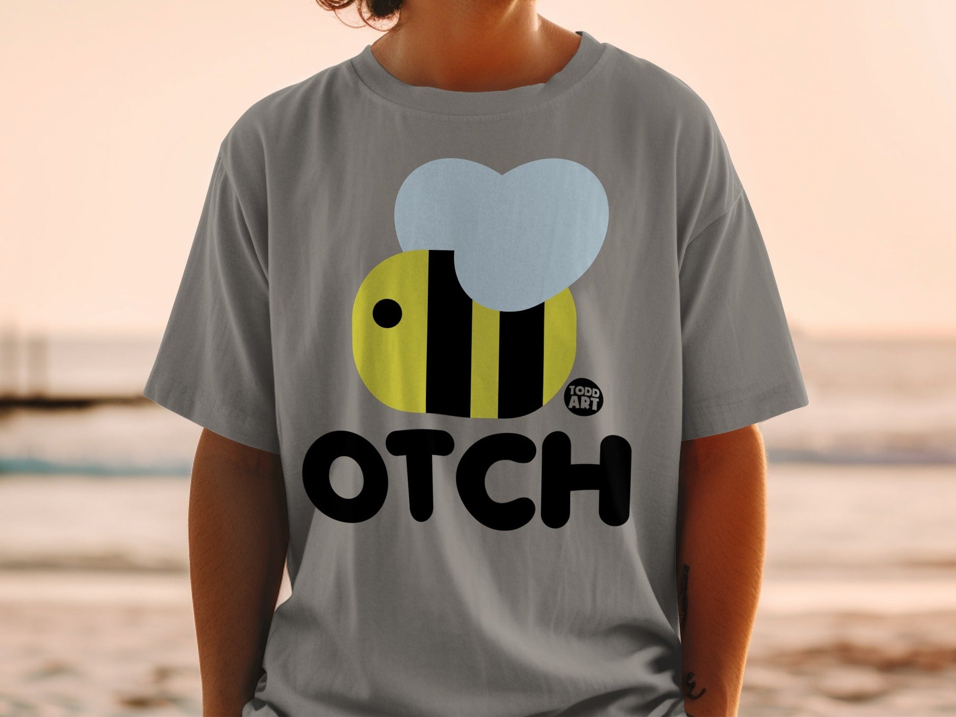 Heart Bee Todd Art OTCH Graphic T-shirt