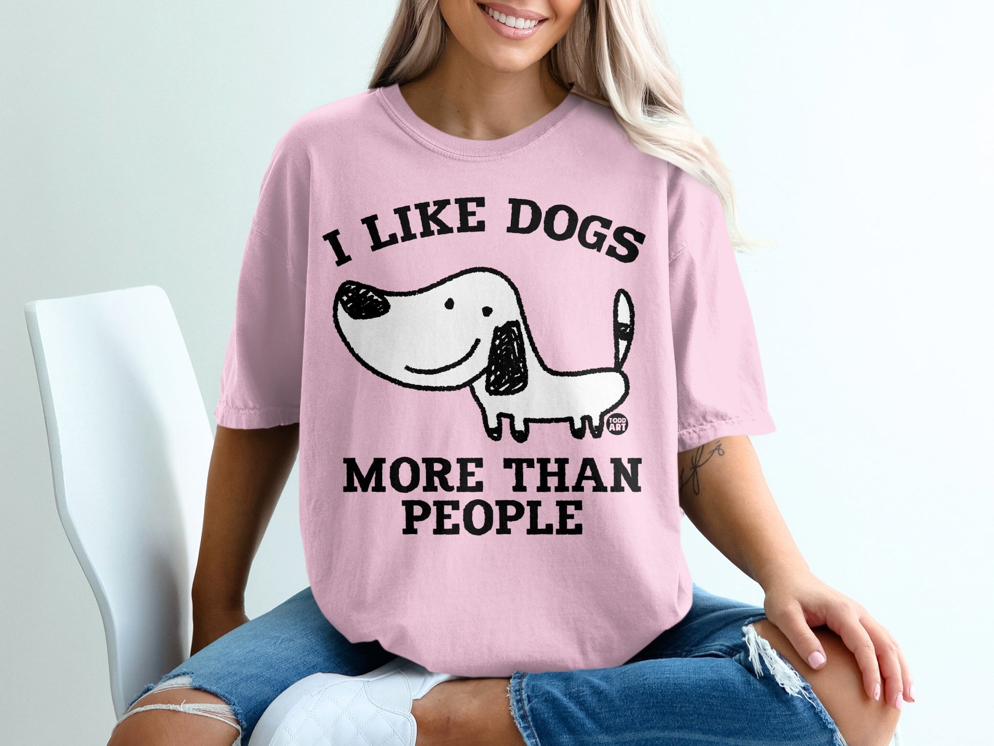 I Like Dogs More Than People Graphic T-Shirt