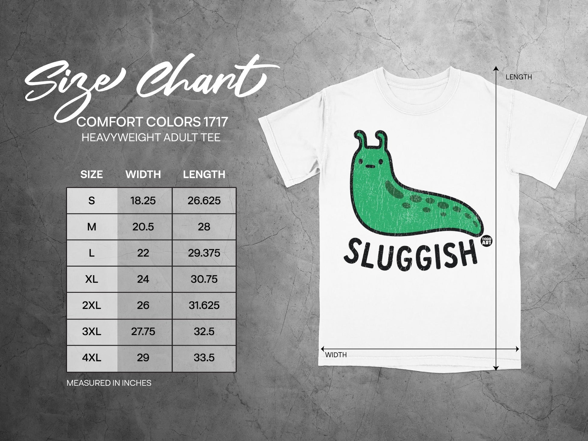 Sluggish Graphic Print Comfort Colors 1717 Tee