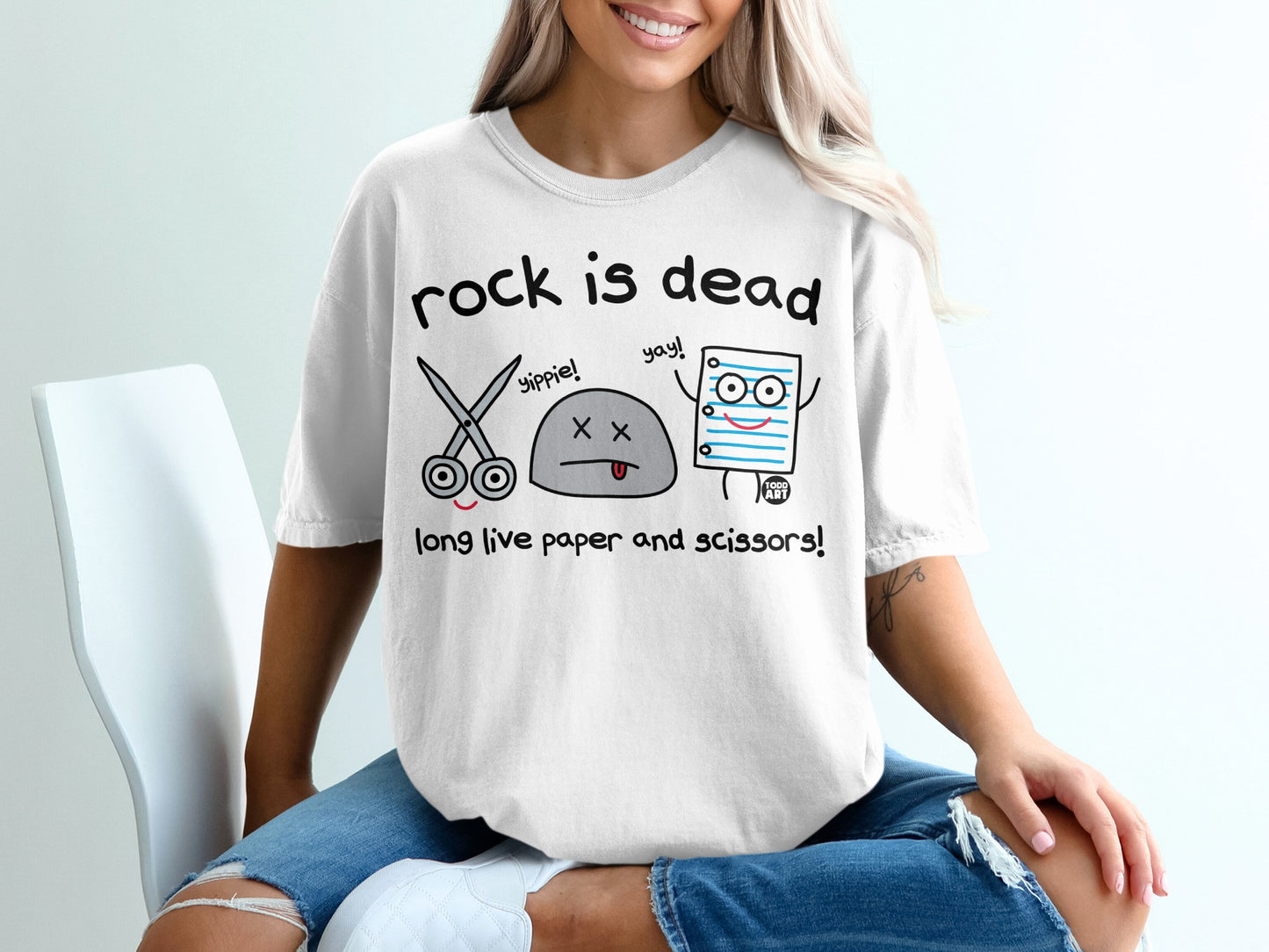 Rock Is Dead Long Live Paper And Scissors Funny product type