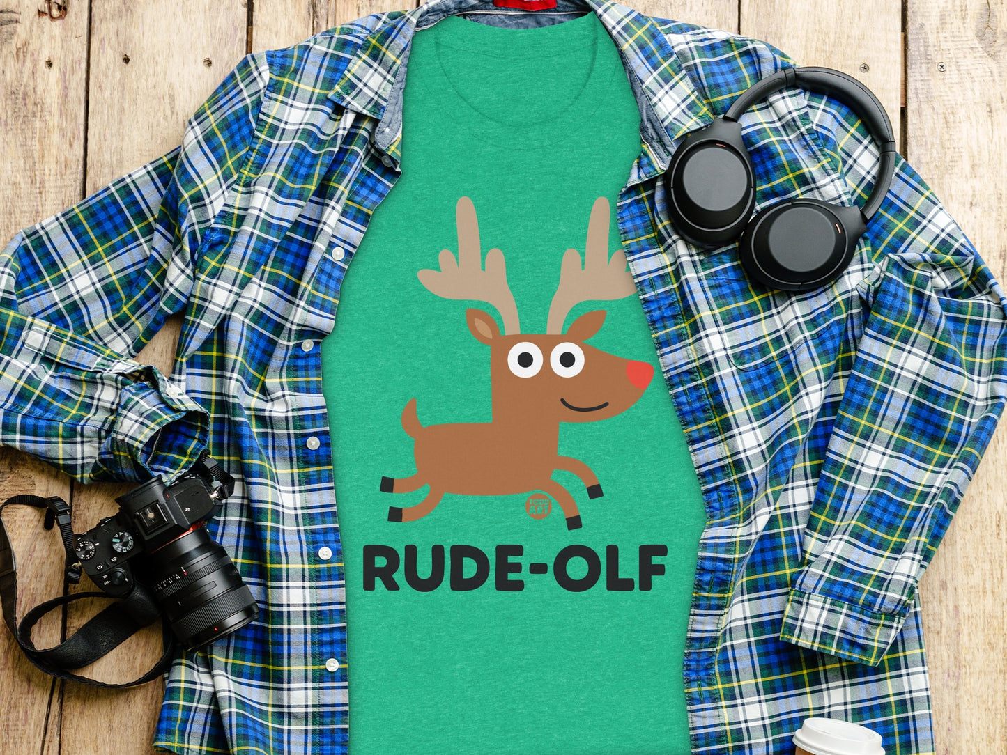 Rude-Olf Festive Reindeer Graphic Printed Shirt