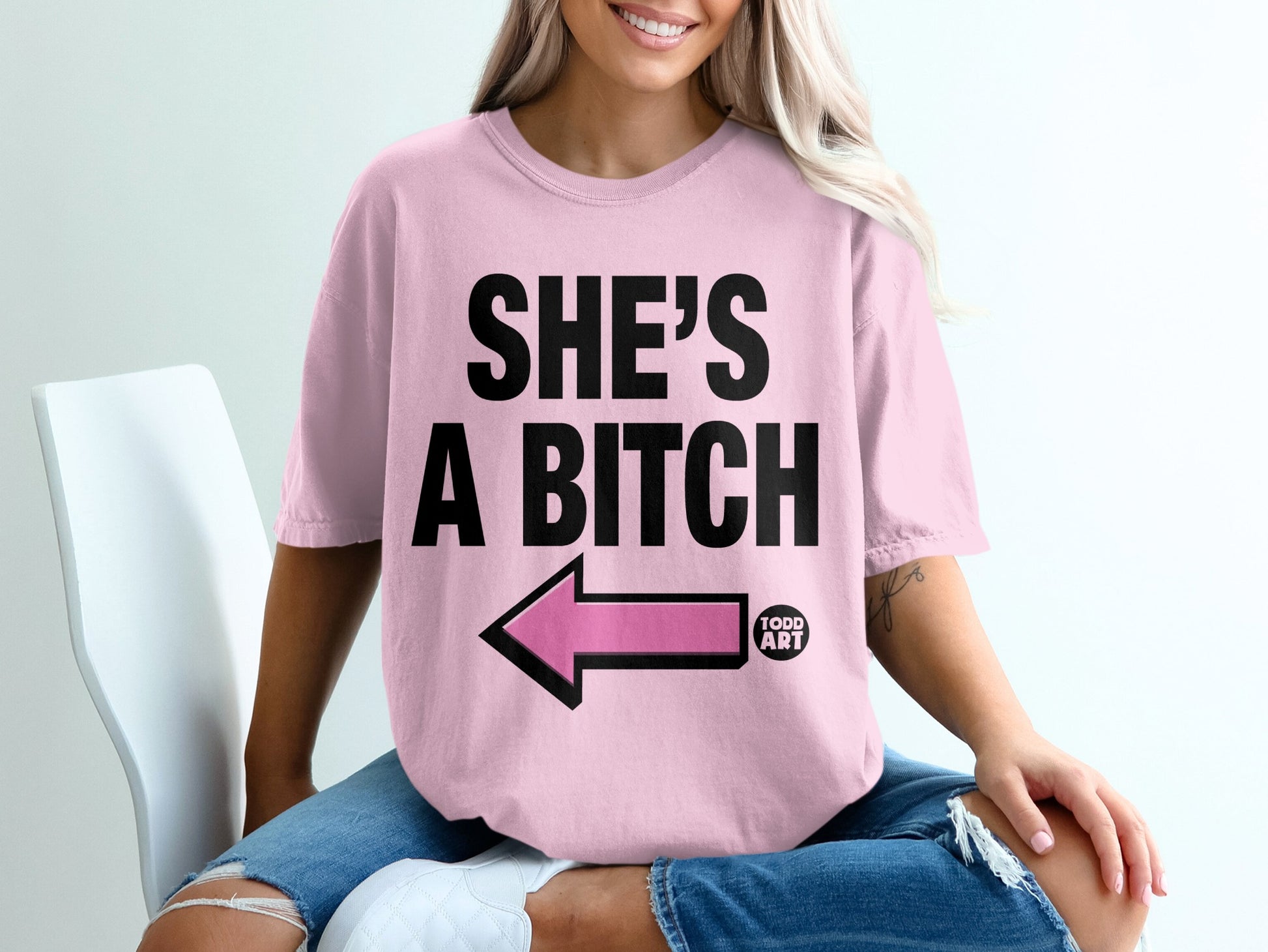 She's A Bitch Arrow Todd Art Graphic product type