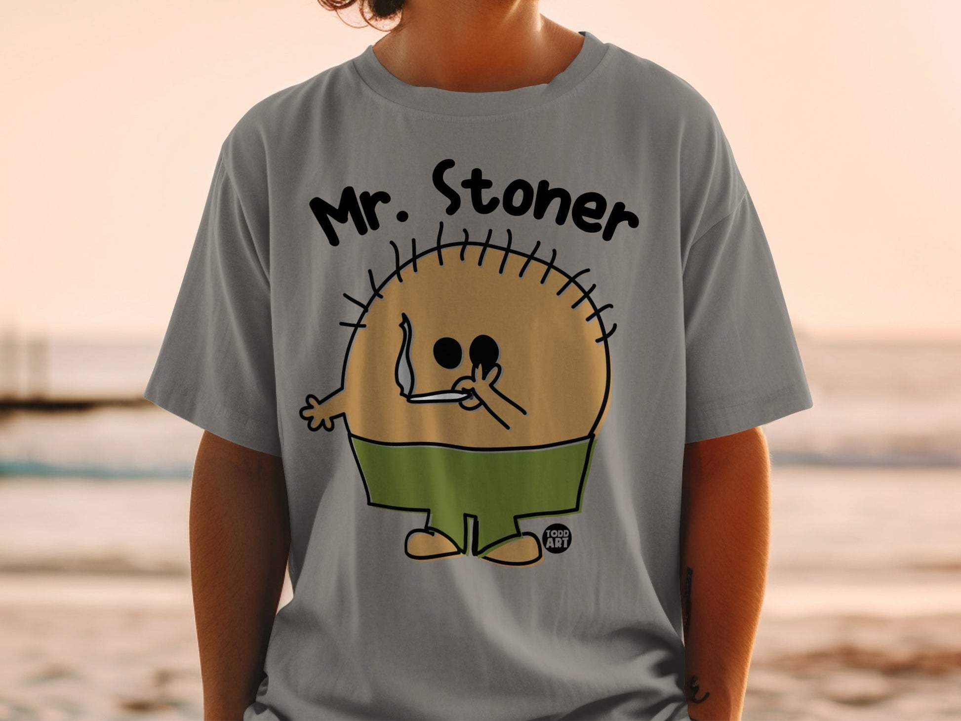 Mr. Stoner Cartoon Graphic Tee Shirt Product