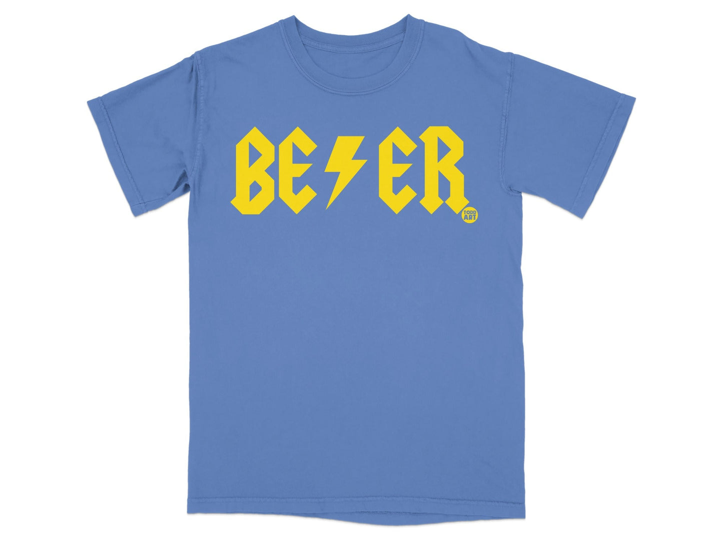 Bold BEZER Graphic Print Lightning Bolt T-Shirt