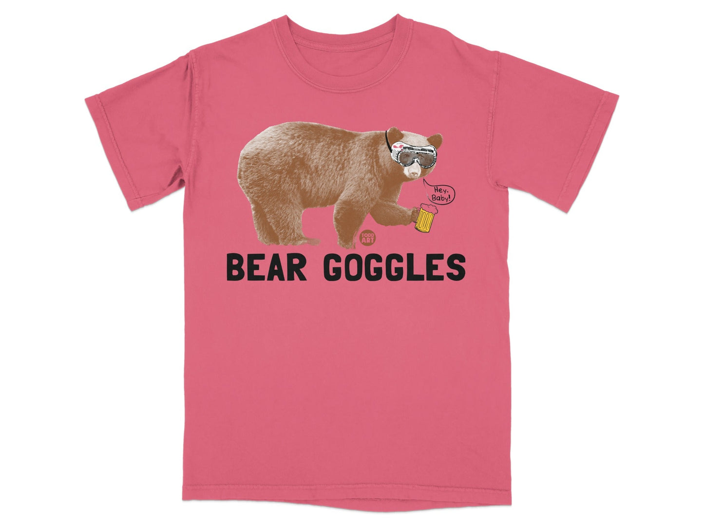 Bear Goggles Funny Graphic Tee Shirt for Men Women Kids