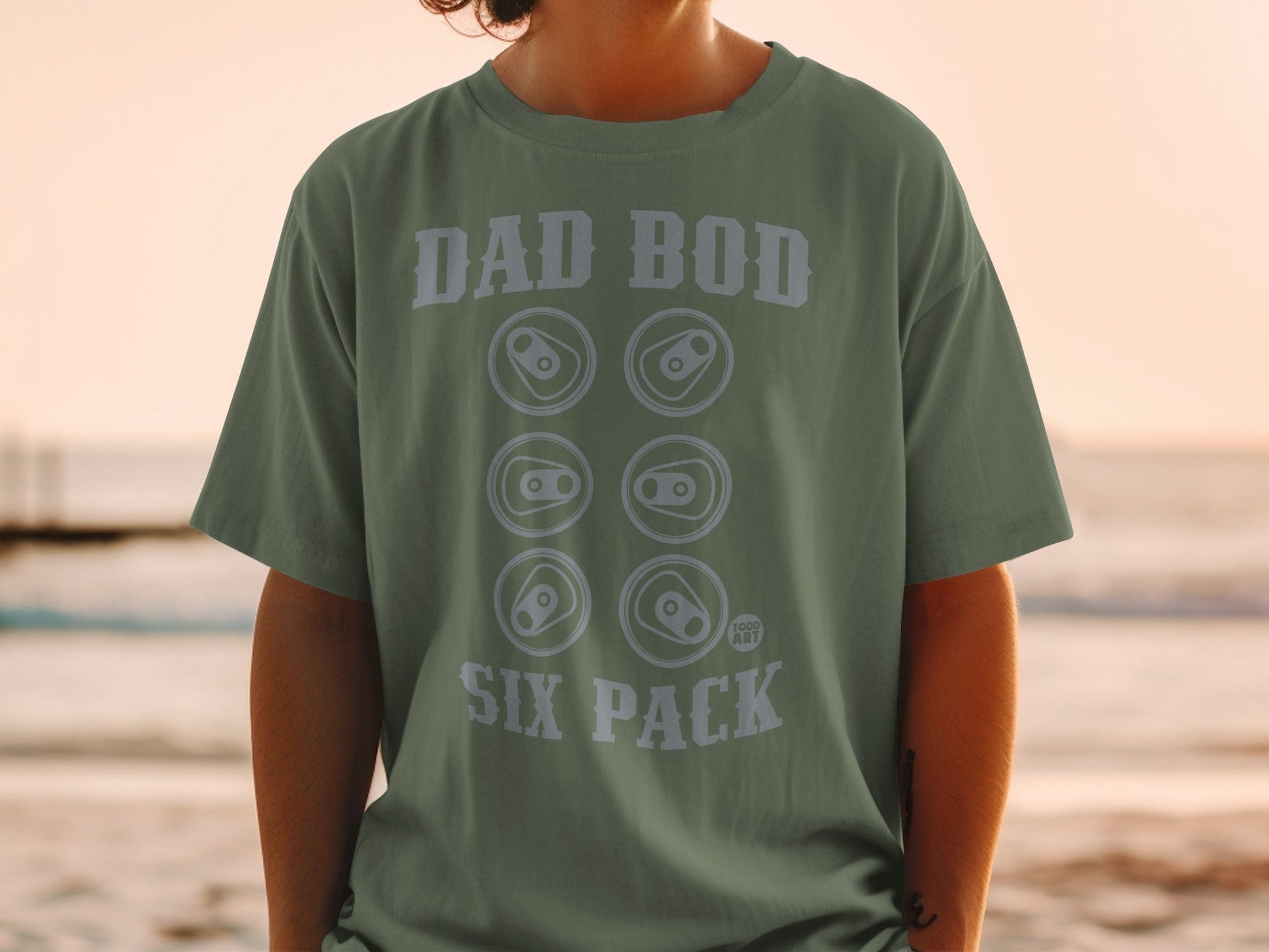 Dad Bod Six Pack Graphic Tee for Casual Wear