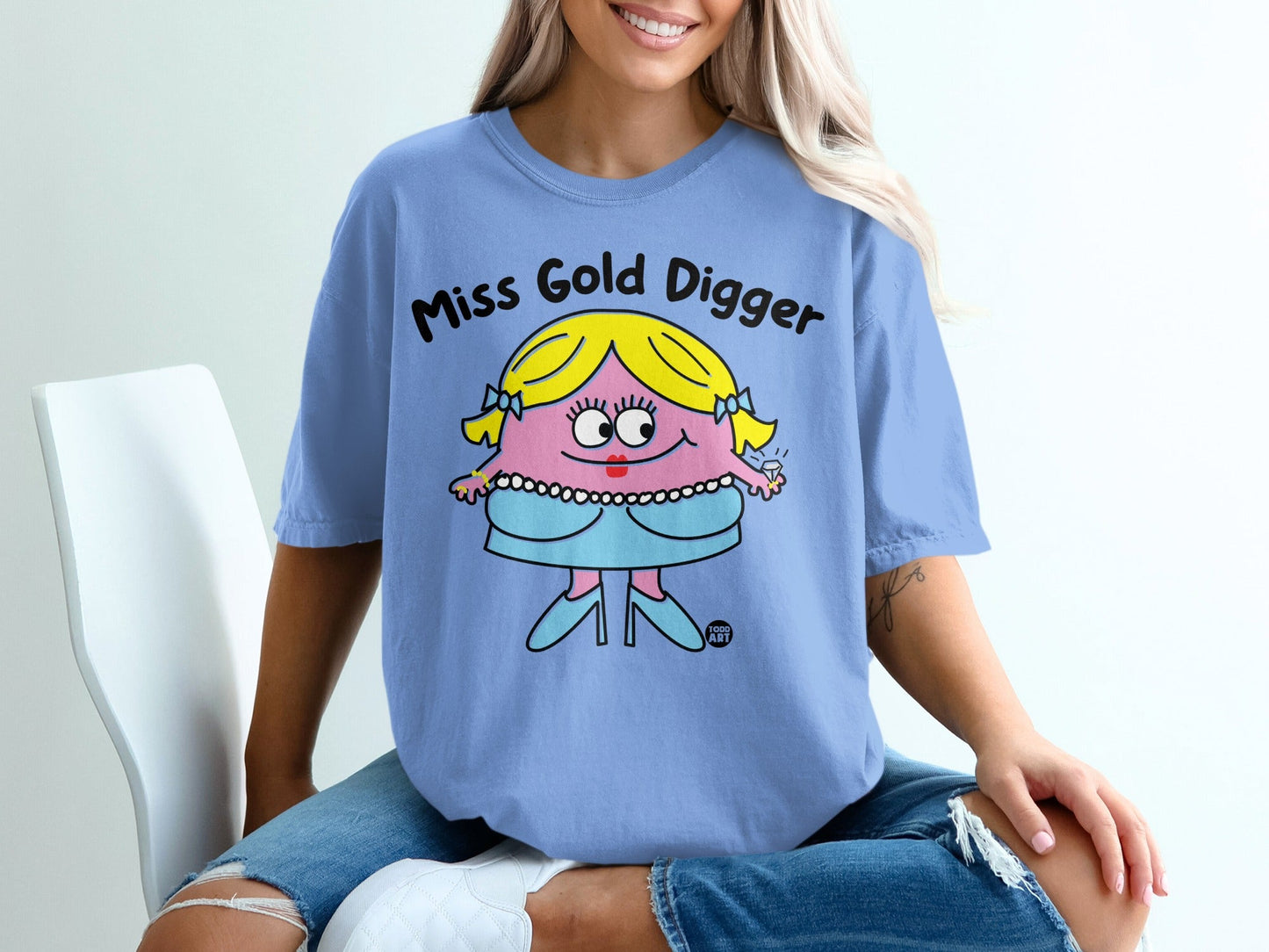 Miss Gold Digger Funny Graphic Tee Shirt