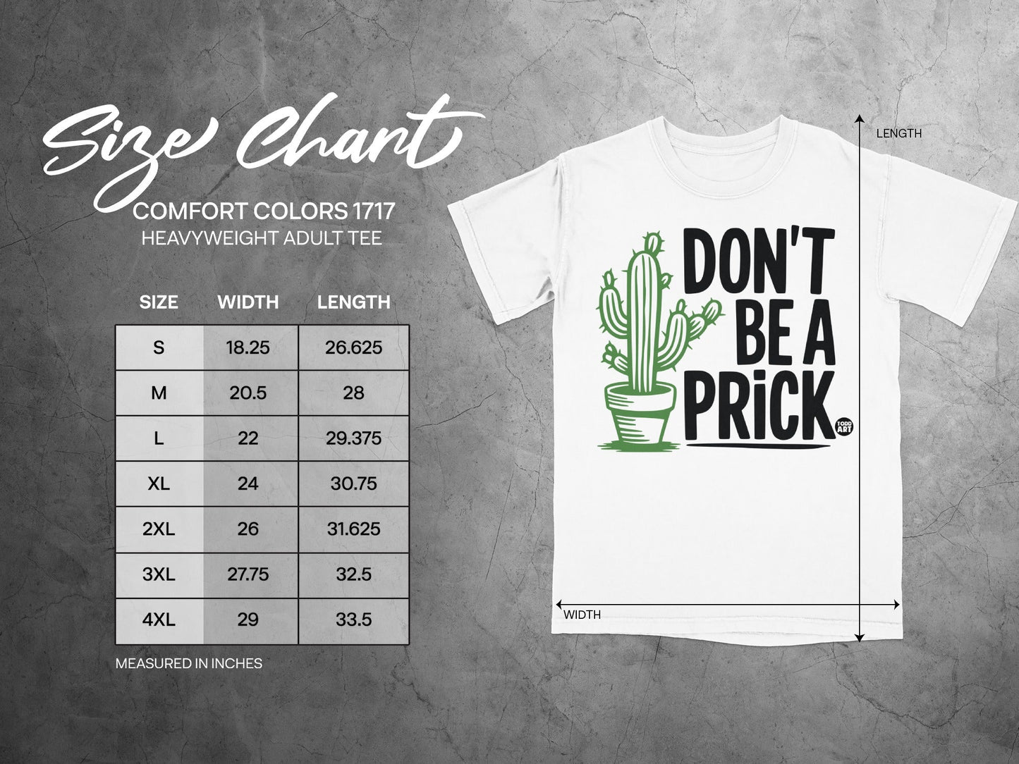 Don't Be a Prick Graphic Tee Heavyweight Adult Shirt
