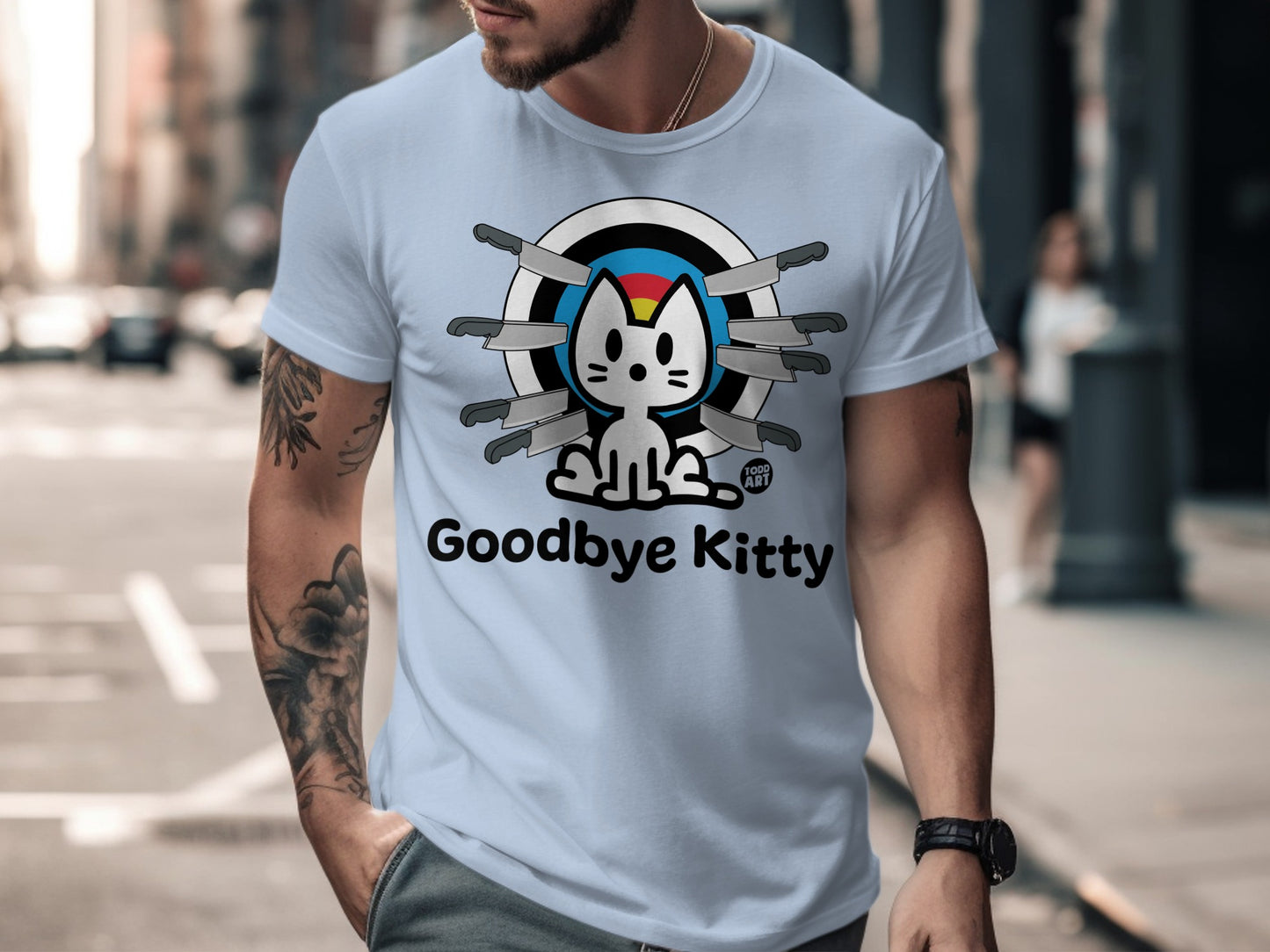 Goodbye Kitty Funny Graphic Cat T-Shirt