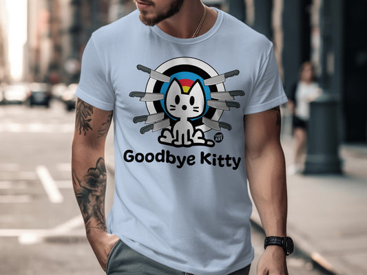 Goodbye Kitty Funny Graphic Cat T-Shirt