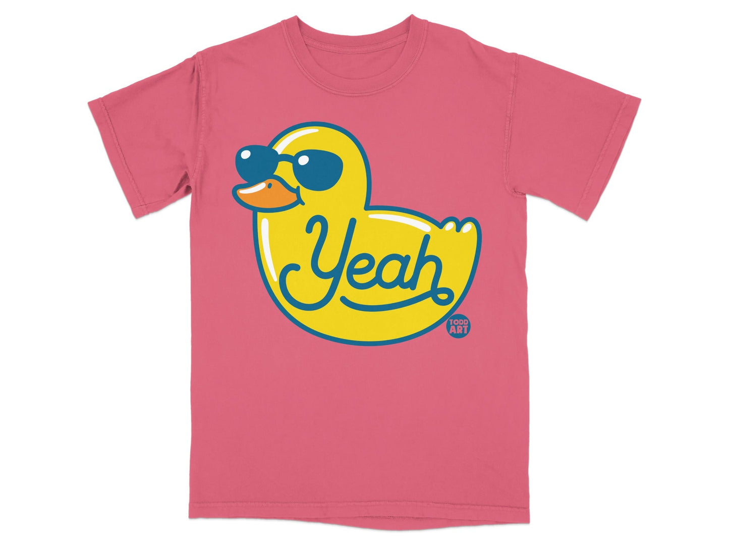 Cool Yellow Duck with Yeah Graphic T-Shirt