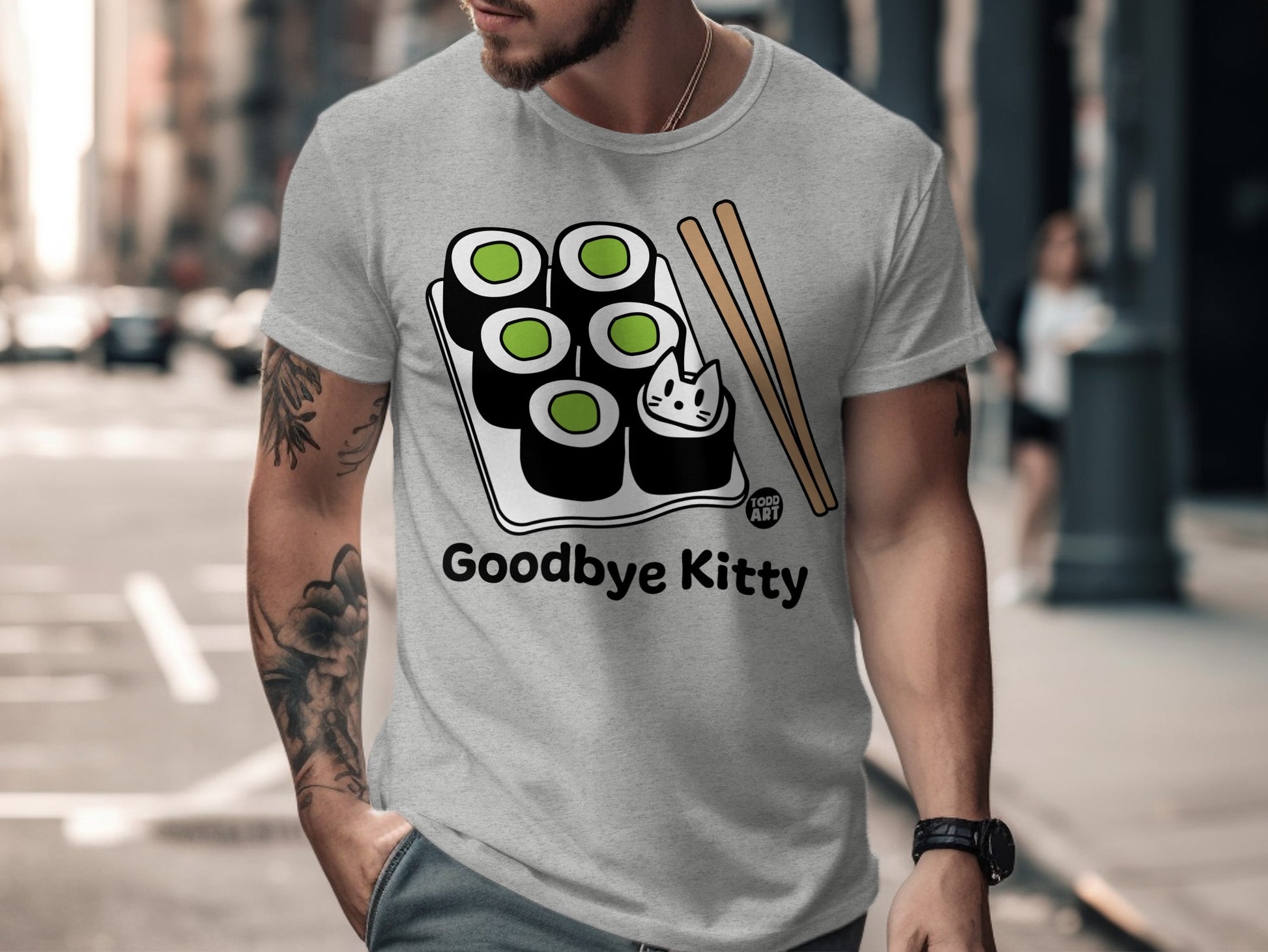 Goodbye Kitty Sushi Graphic Tee for Fans shirt