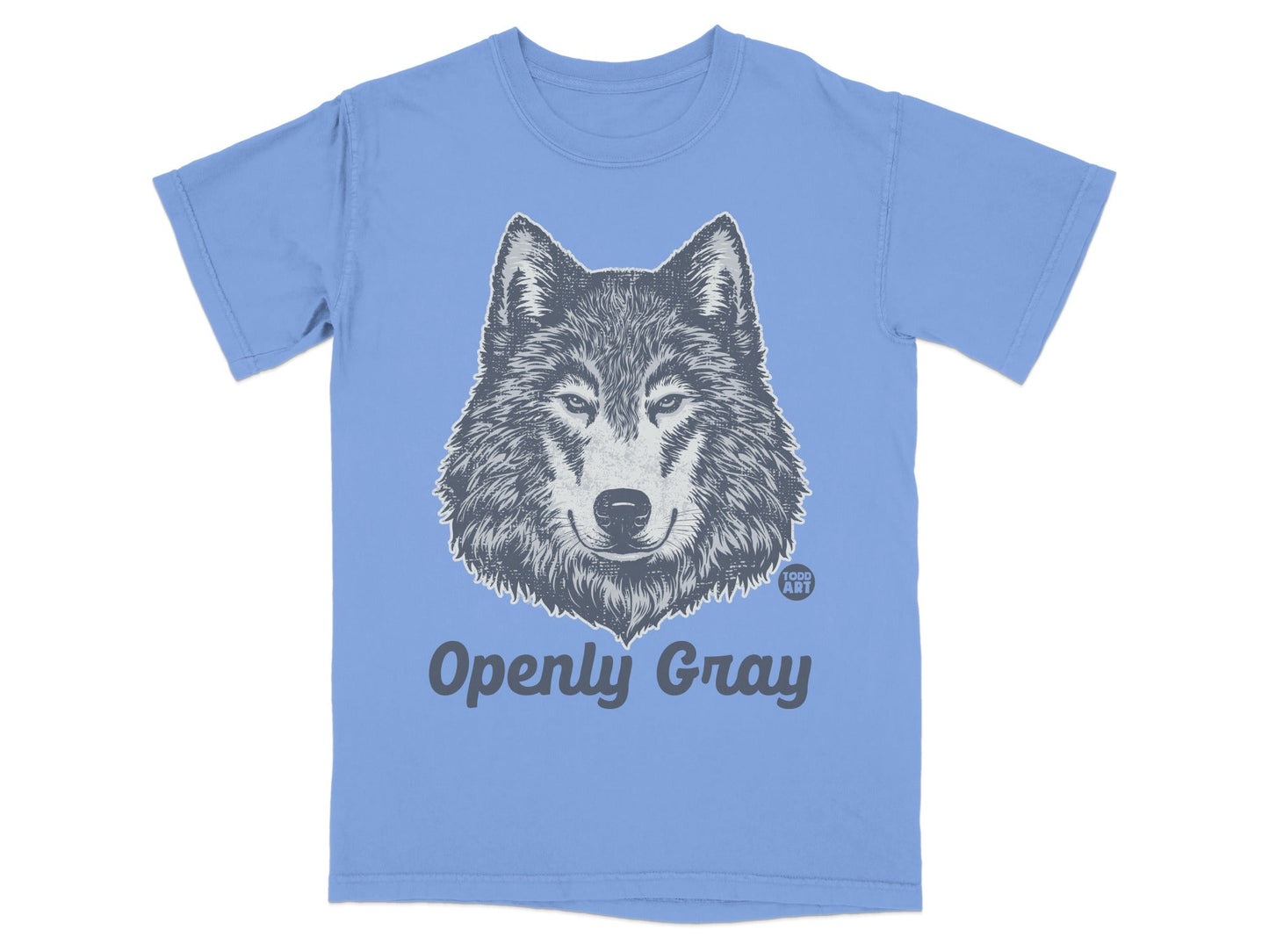 Openly Gray Wolf Graphic Tee Stylish Unique Shirt