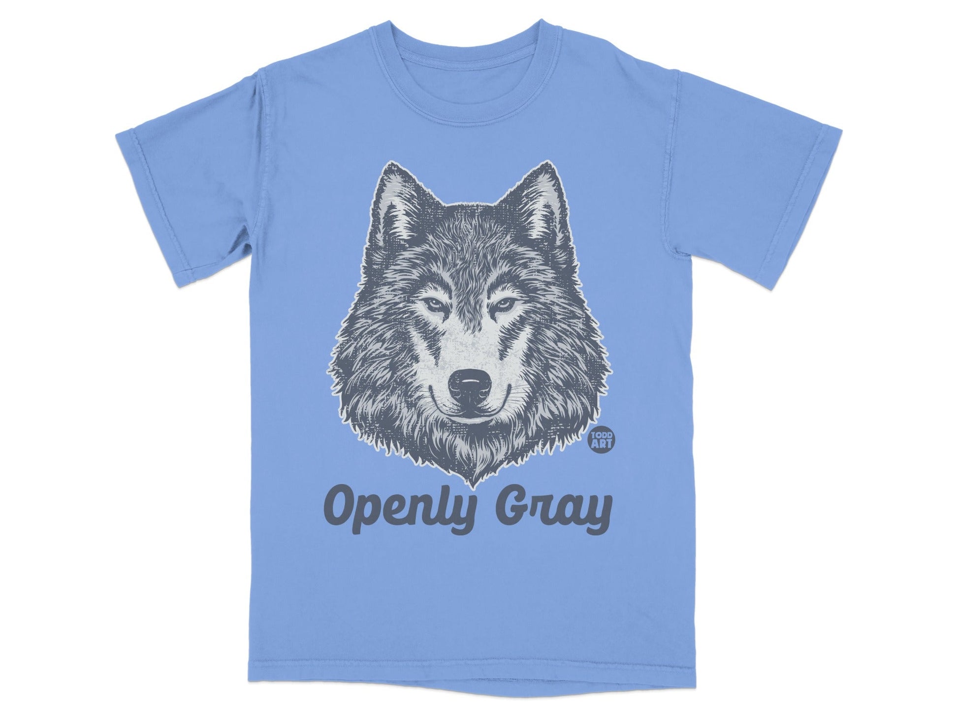 Openly Gray Wolf Graphic Tee Stylish Unique Shirt