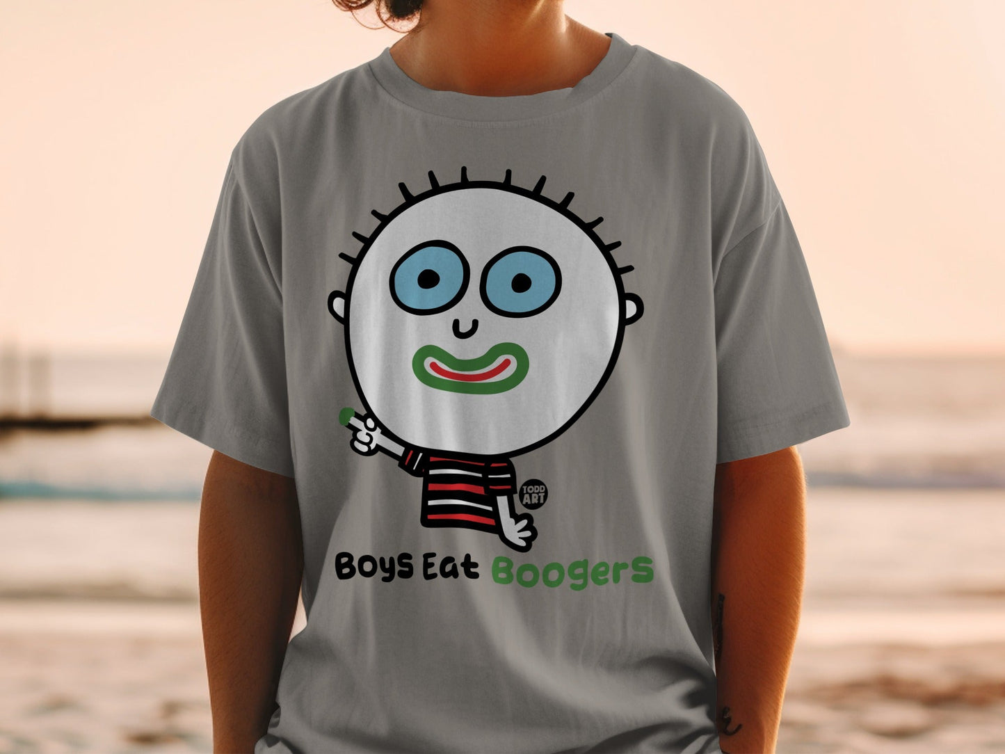 Boys Eat Boogers Cartoon T-shirt