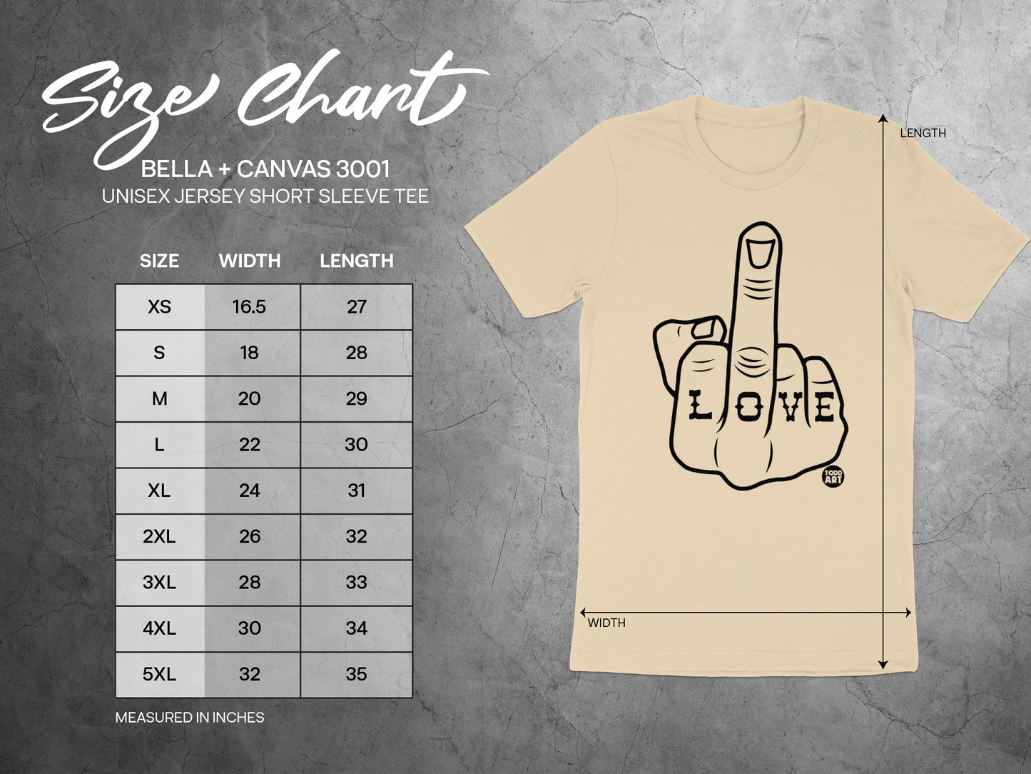 Love Middle Finger Graphic Unisex Jersey Short Sleeve Tee