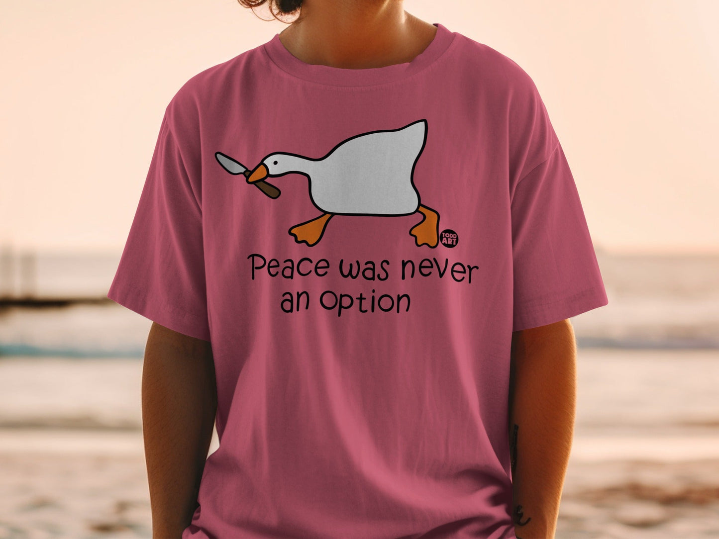 Peace was never an Option Funny Graphic T-Shirt