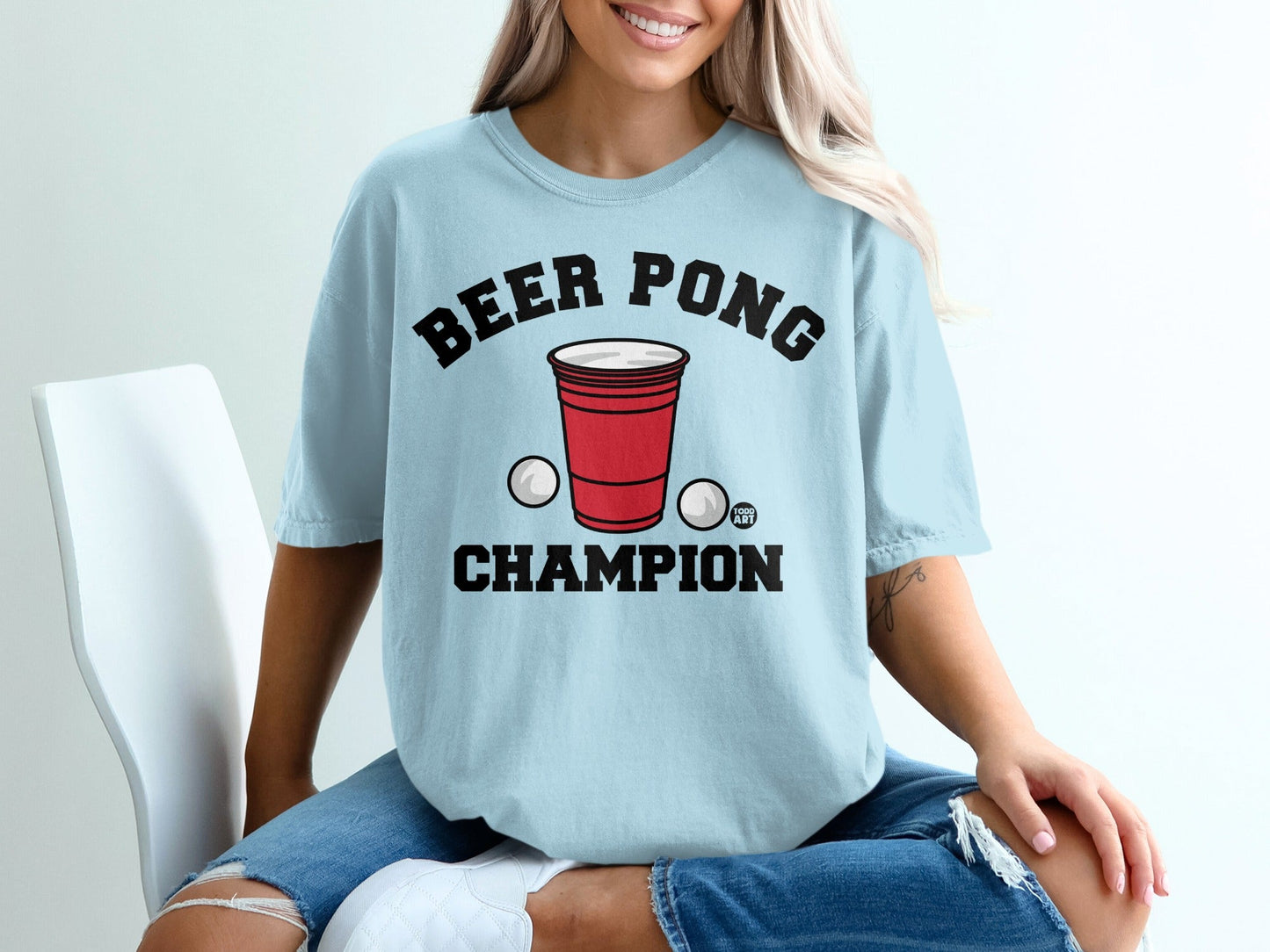 Beer Pong Champion Graphic Tee for Fun Party Moments
