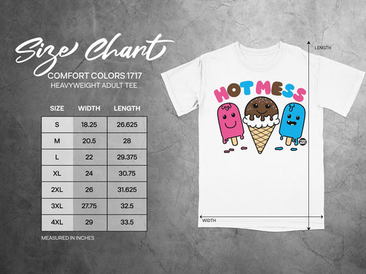 HOTMESS Ice Cream Pops Design Heavyweight Adult Tee