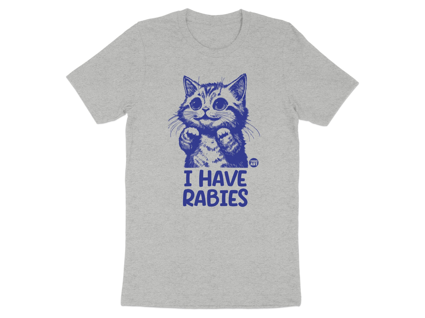I Have Rabies Funny Cat Graphic T-shirt Product