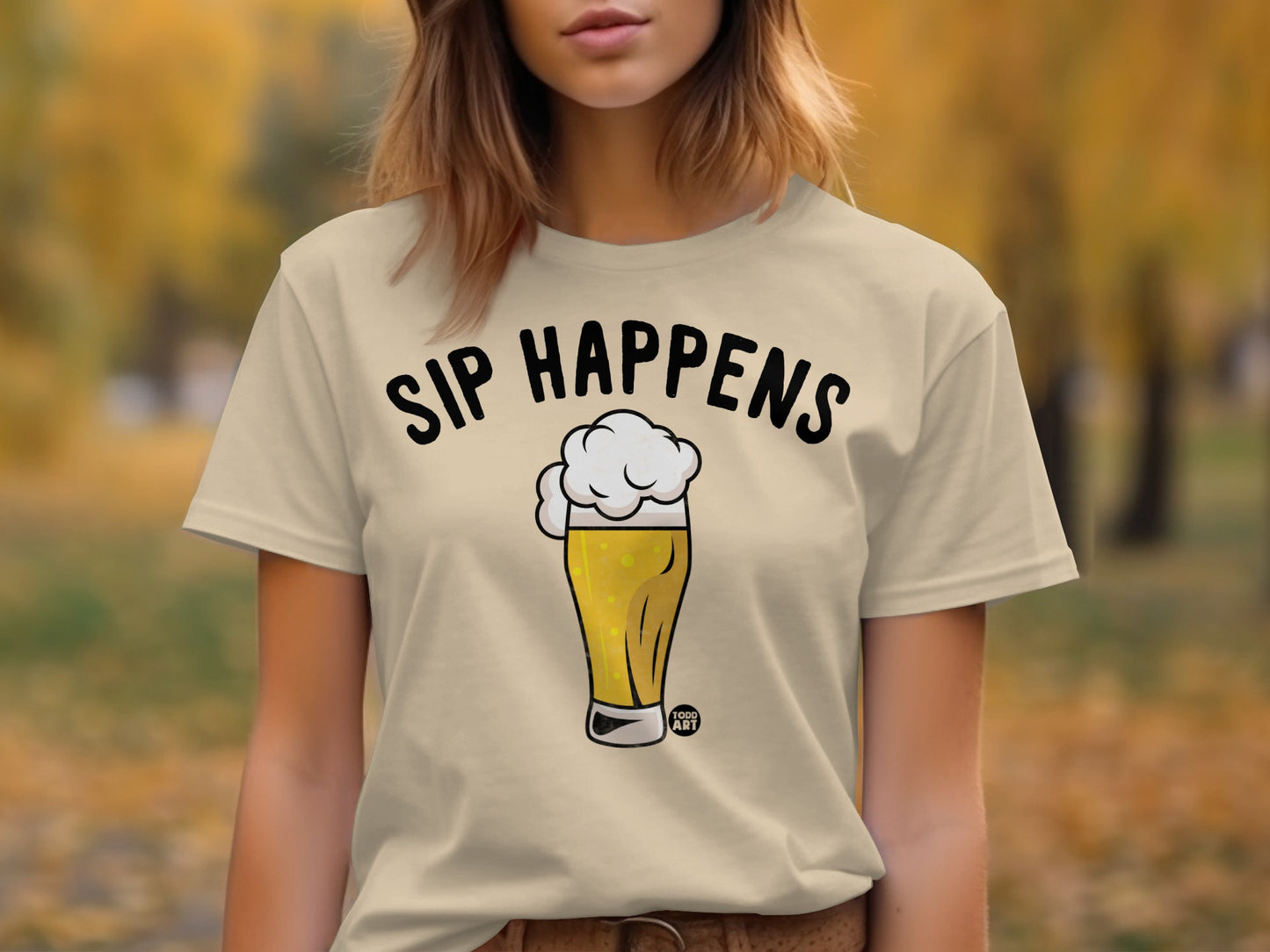 Sip Happens Funny Beer Graphic Shirt product