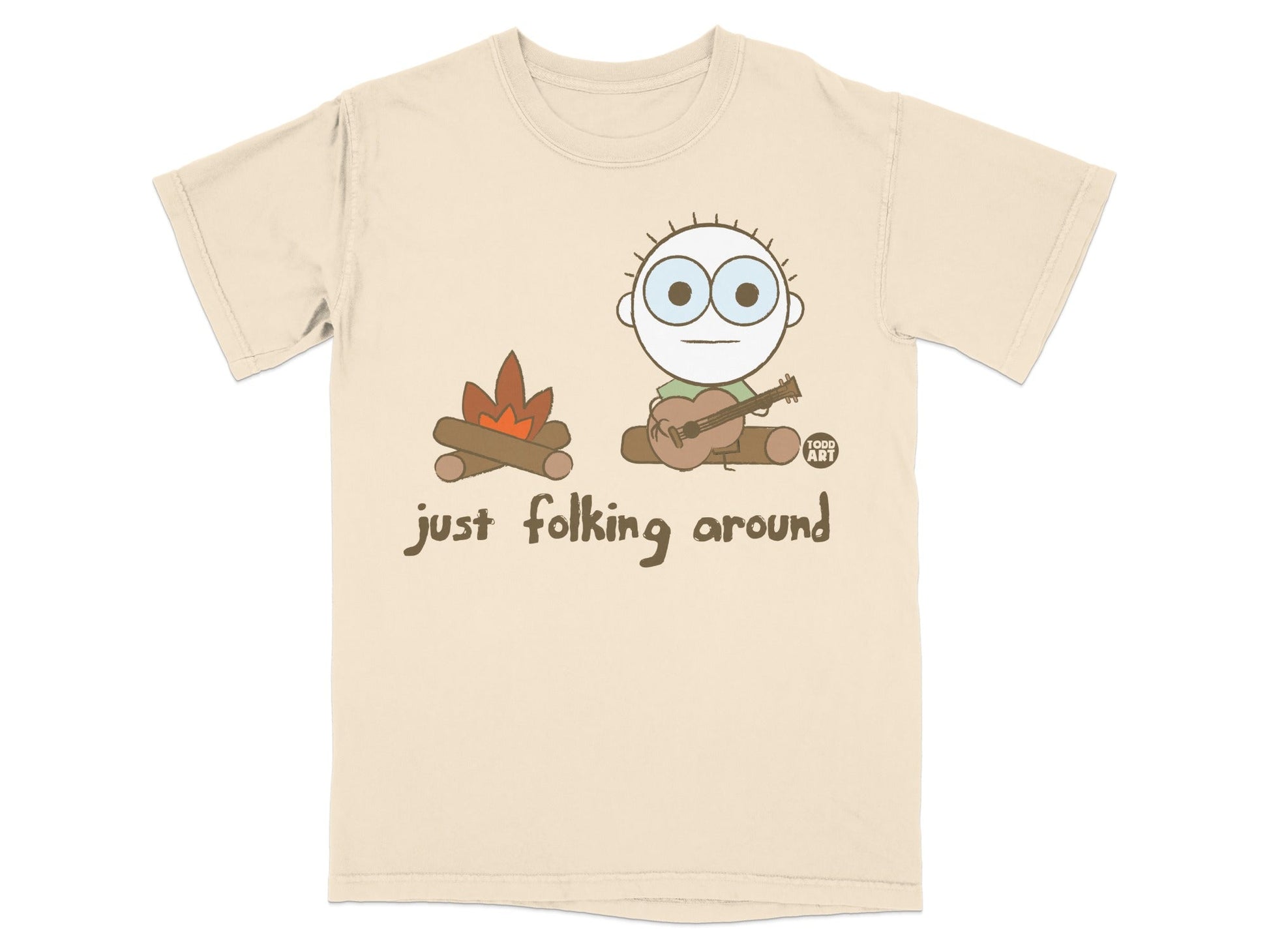 Just Folking Around Graphic T-Shirt for Music Fans