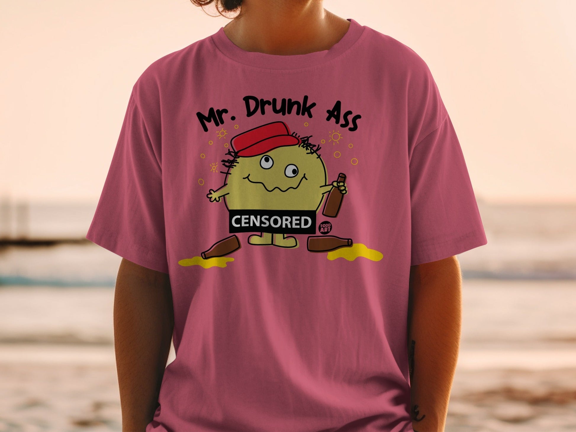 Mr. Drunk Ass Censored Funny Graphic T-Shirt