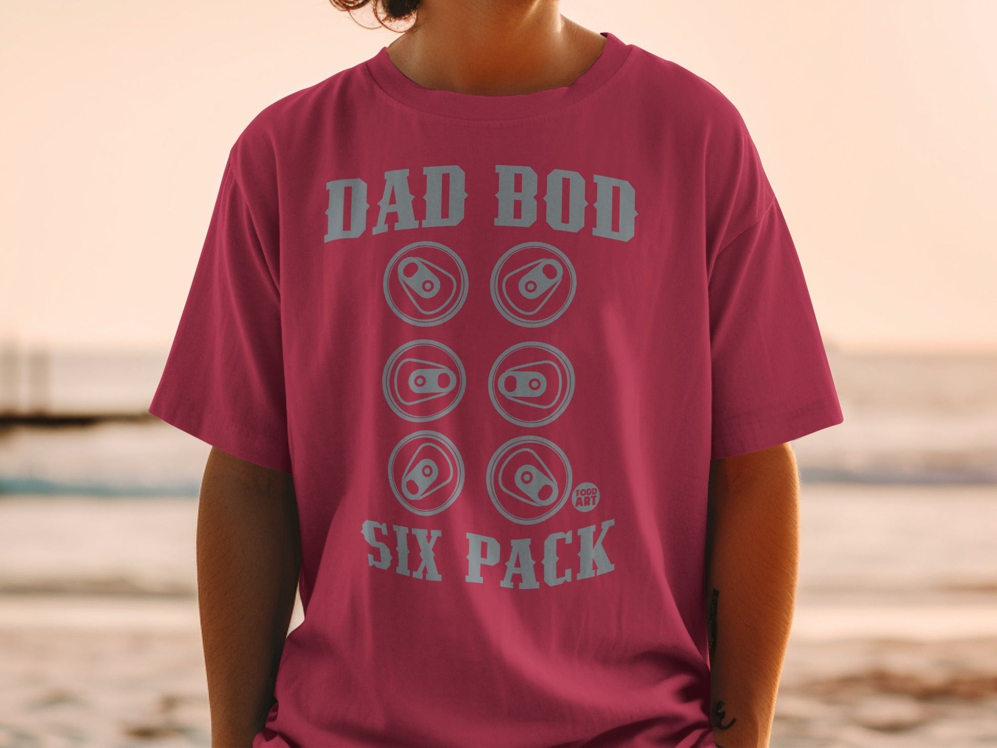 Dad Bod Six Pack Novelty Graphic T-Shirt Product