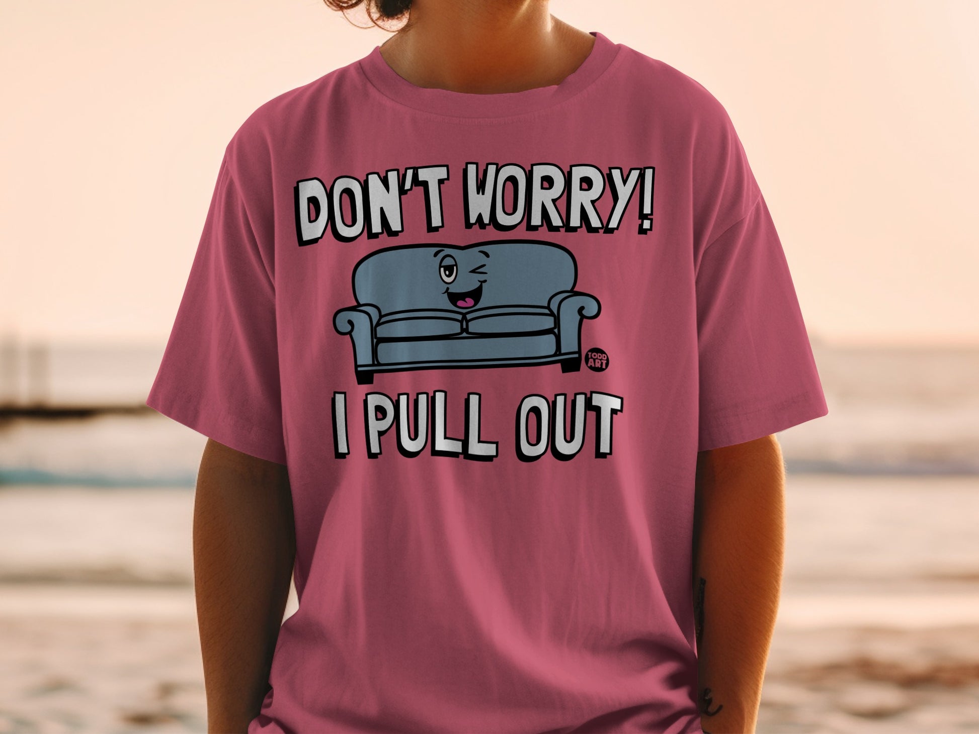 Don't Worry I Pull Out Funny Sofa Cartoon product type