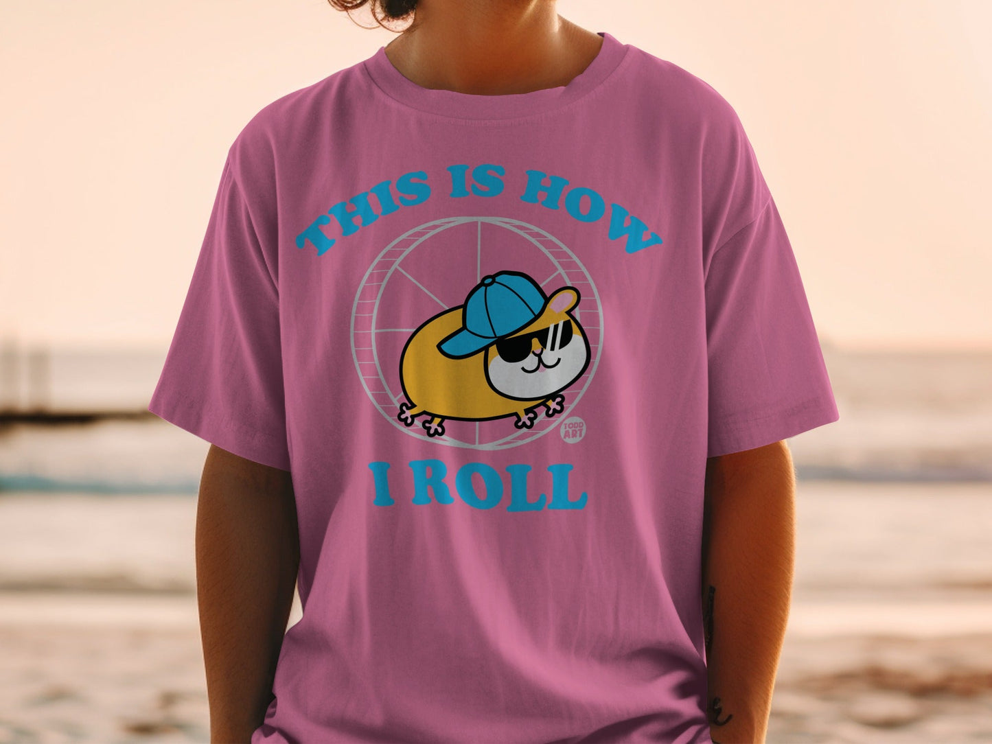 This Is How I Roll Graphic Teal Text T-Shirt