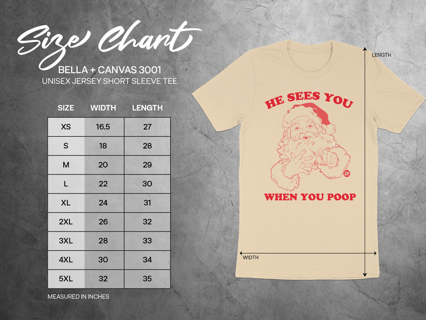 He Sees You When You Poop Shirt Unisex Jersey Tee