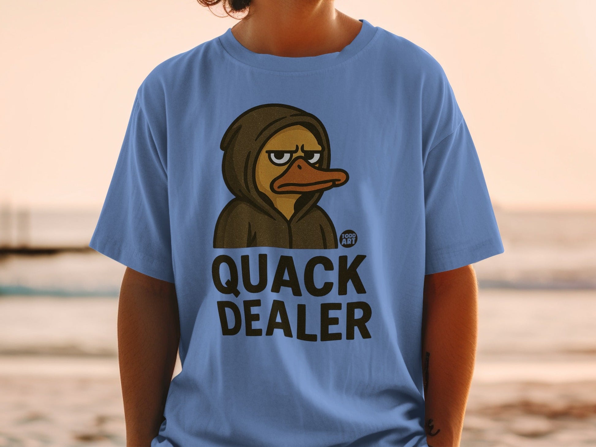 Quack Dealer Hoodie Duck Comical Graphic Tee Shirt