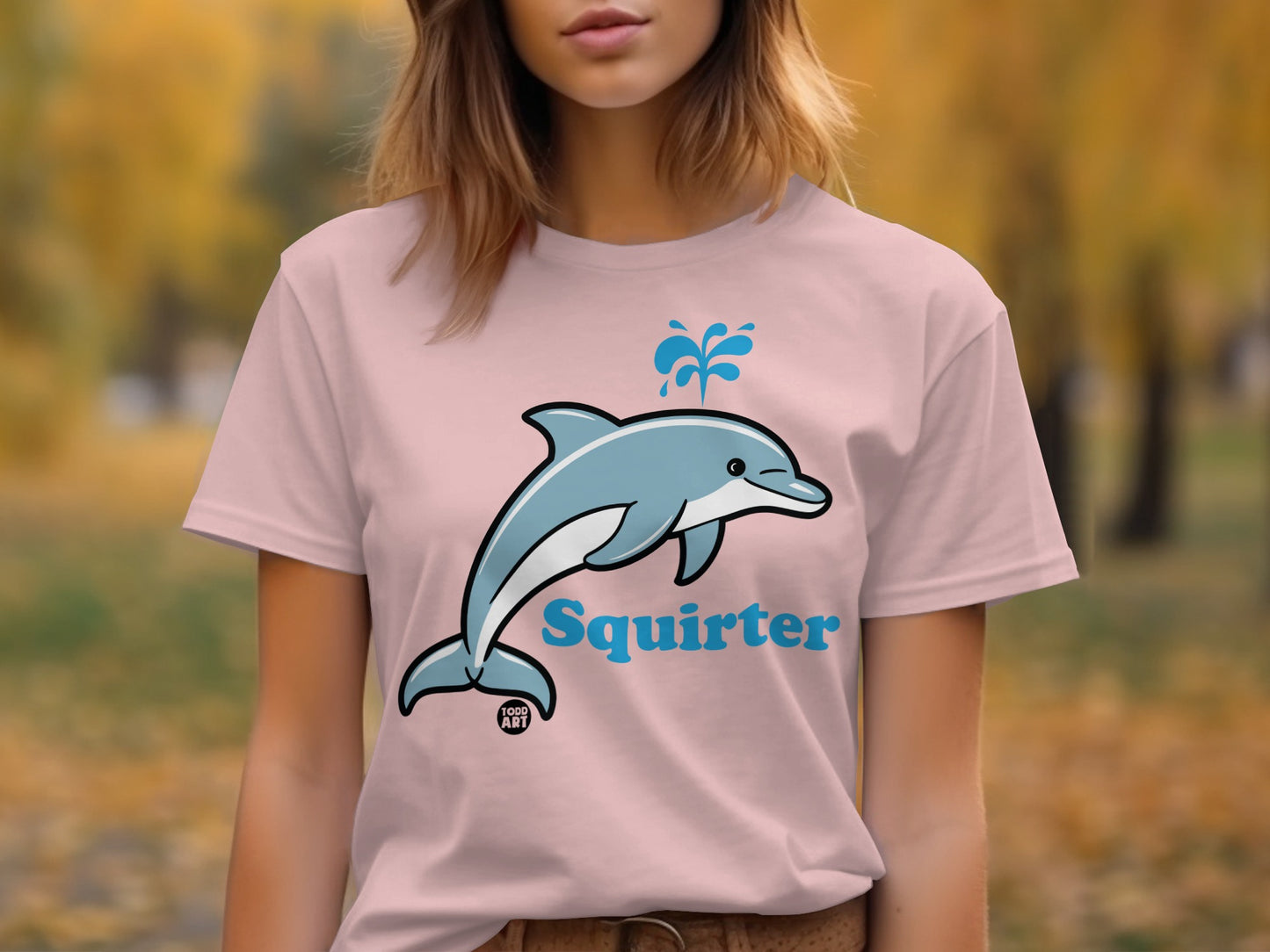 Adorable Dolphin with Squirt Design T-Shirt product
