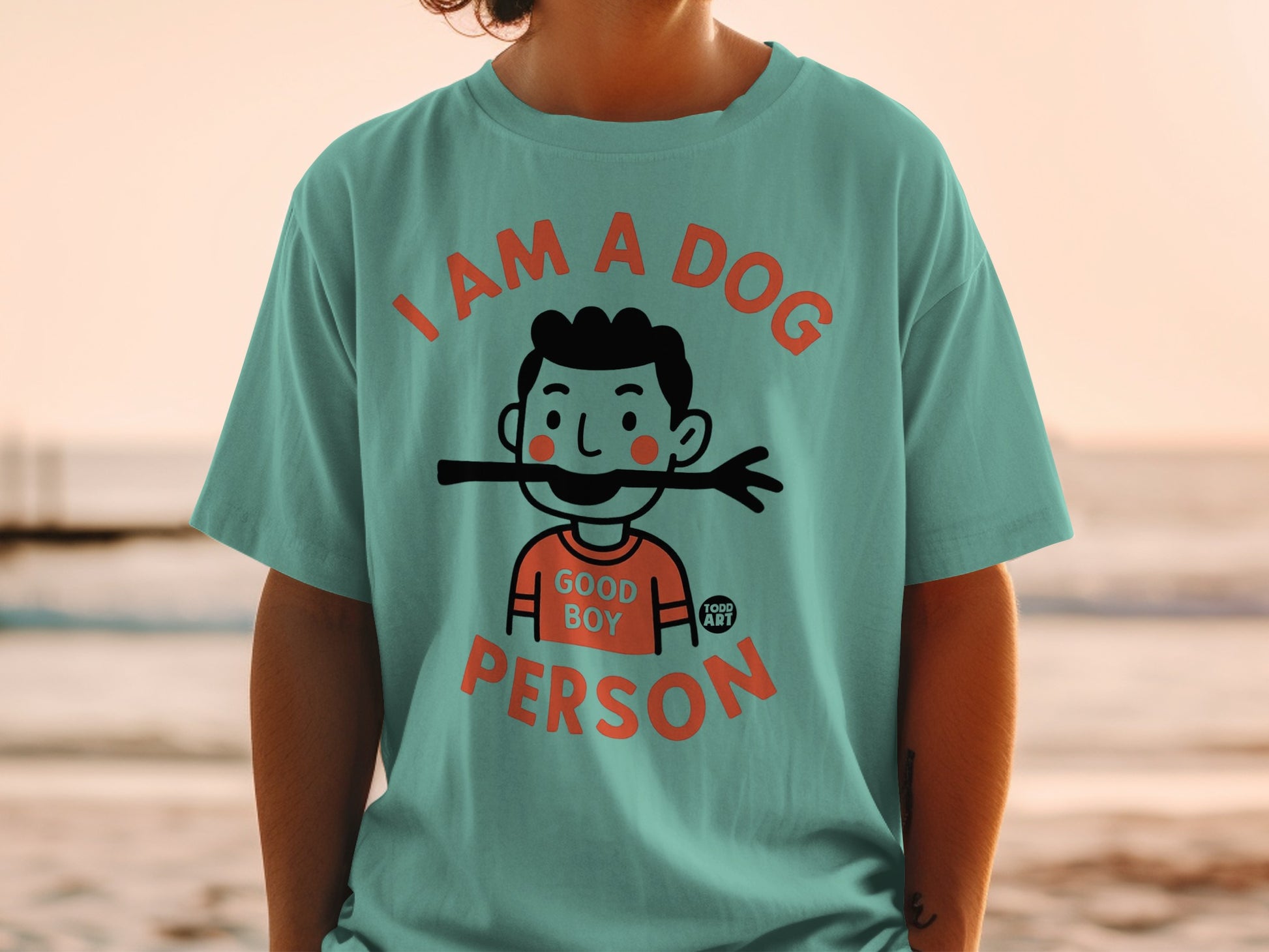 I Am A Dog Person Good Boy Todd Art Graphic Shirt