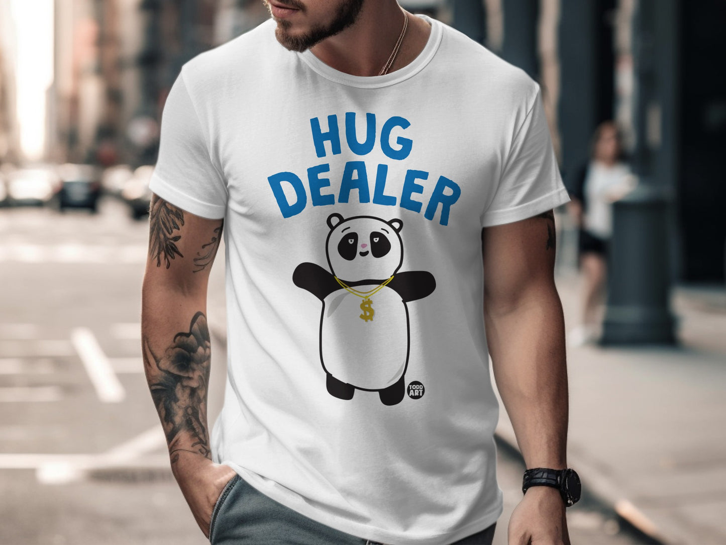 Hug Dealer Panda Graphic Design T-Shirt Product