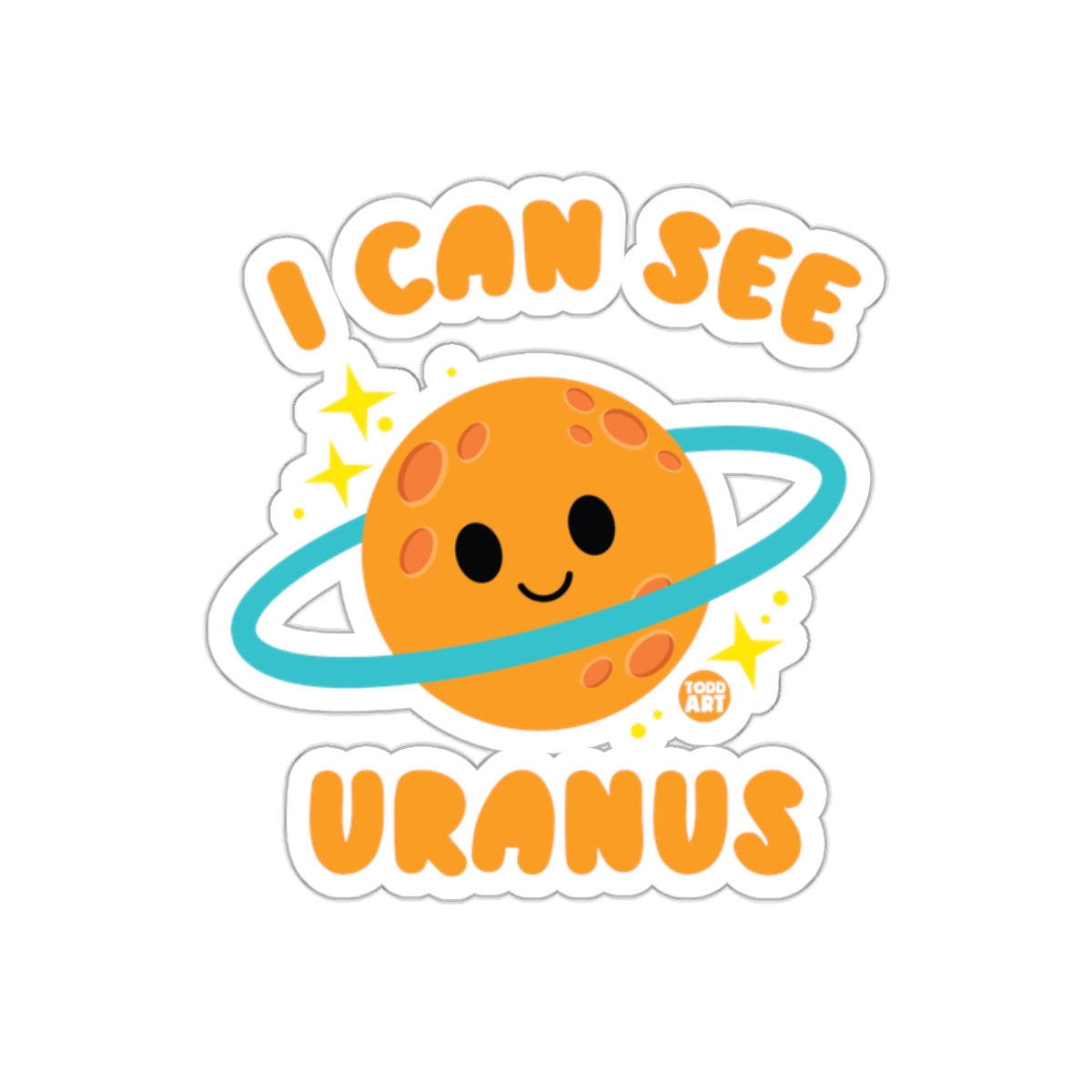 Funny Space-Themed I Can See Uranus Decal sticker