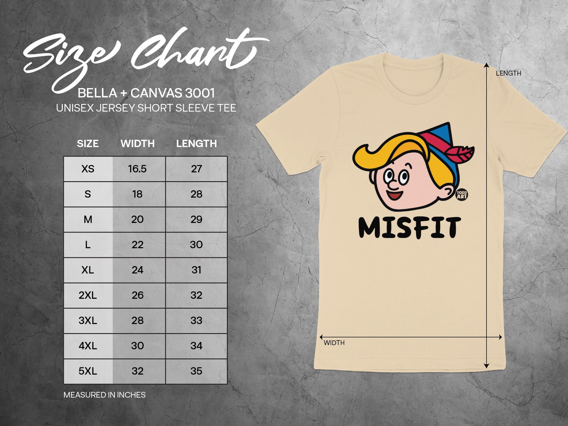 Cartoon Character Misfit Tee Unisex Graphic Shirt