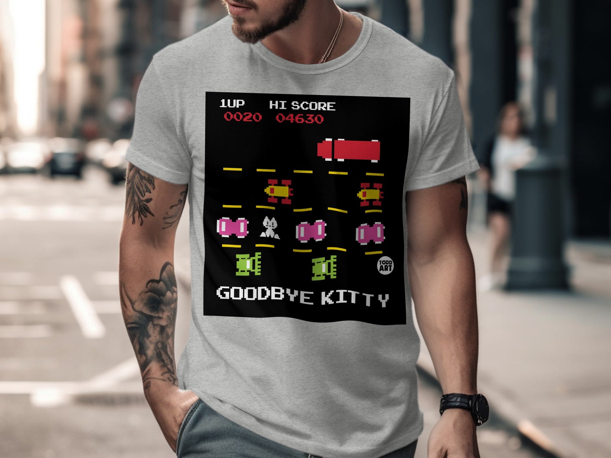 Goodbye Kitty Retro Game Graphic T-Shirt product