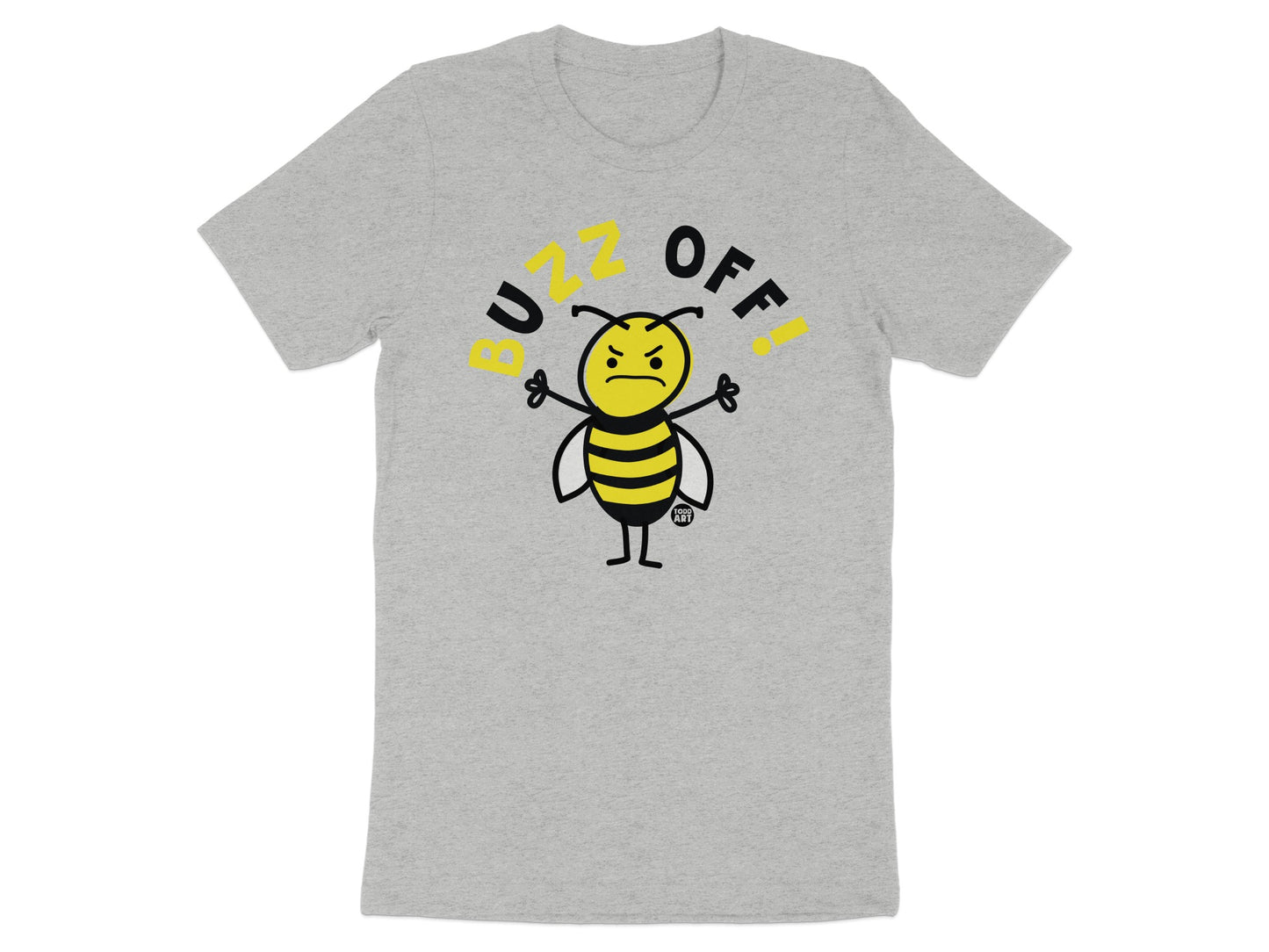 Buzz Off Angry Cartoon Bee T-shirt
