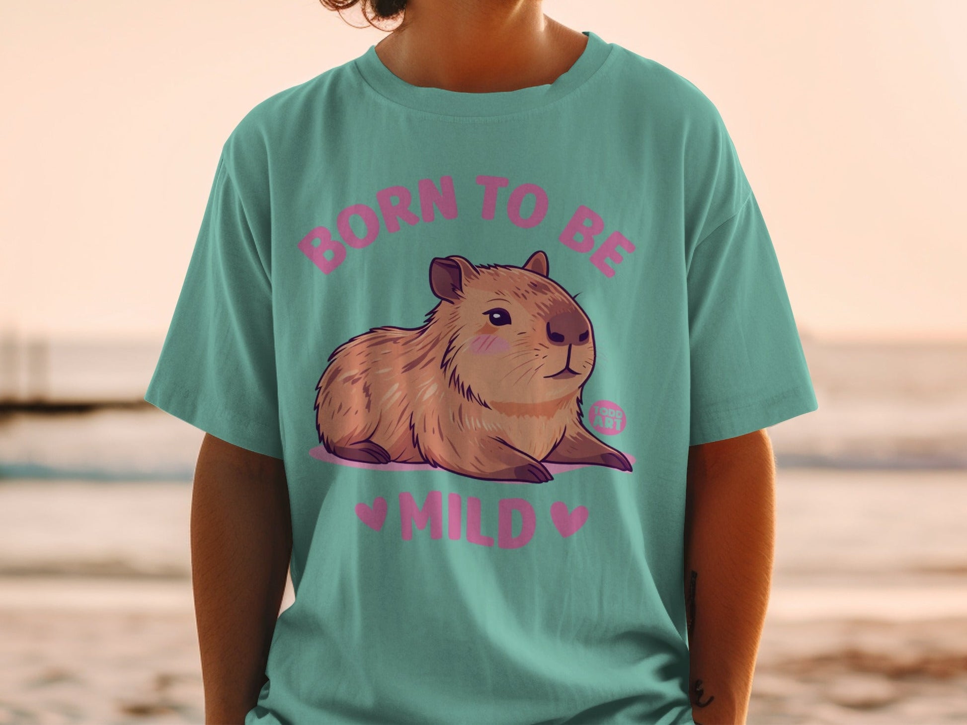 Born To Be Mild Cute Capybara T-shirt