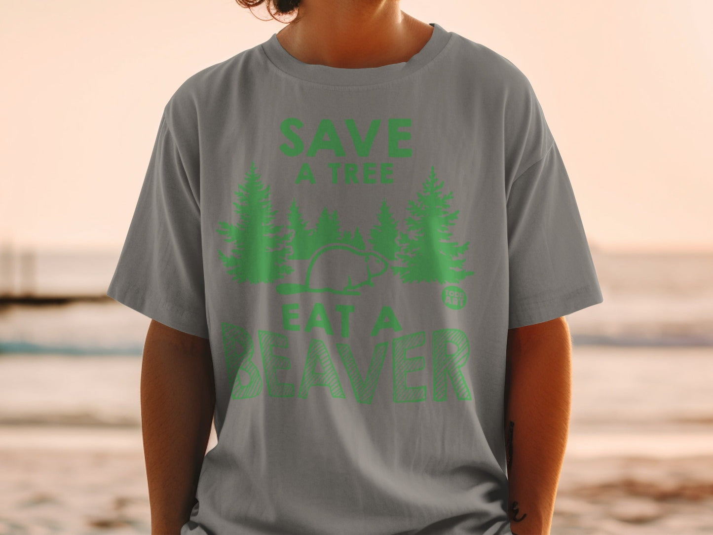 Save a Tree Eat a Beaver Graphic T-Shirt