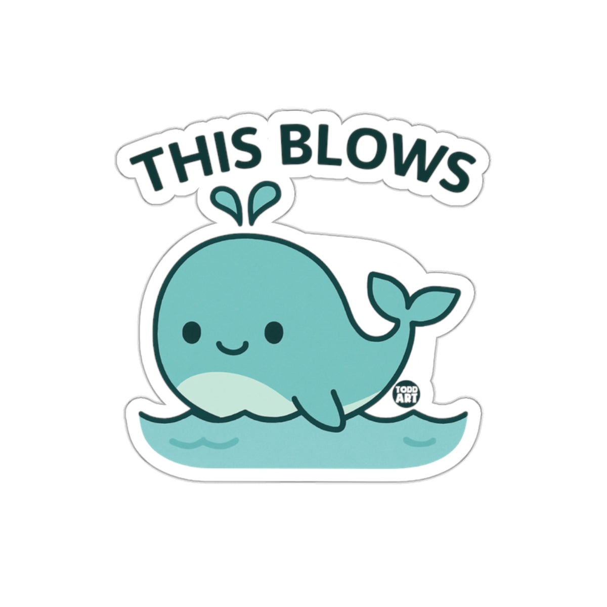 This Blows Cute Whale Sticker Fun Gift Product
