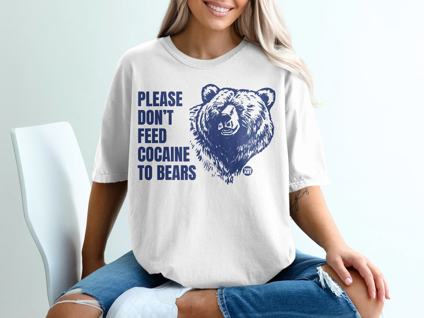 Please Don't Feed Cocaine to Bears Graphic Tee