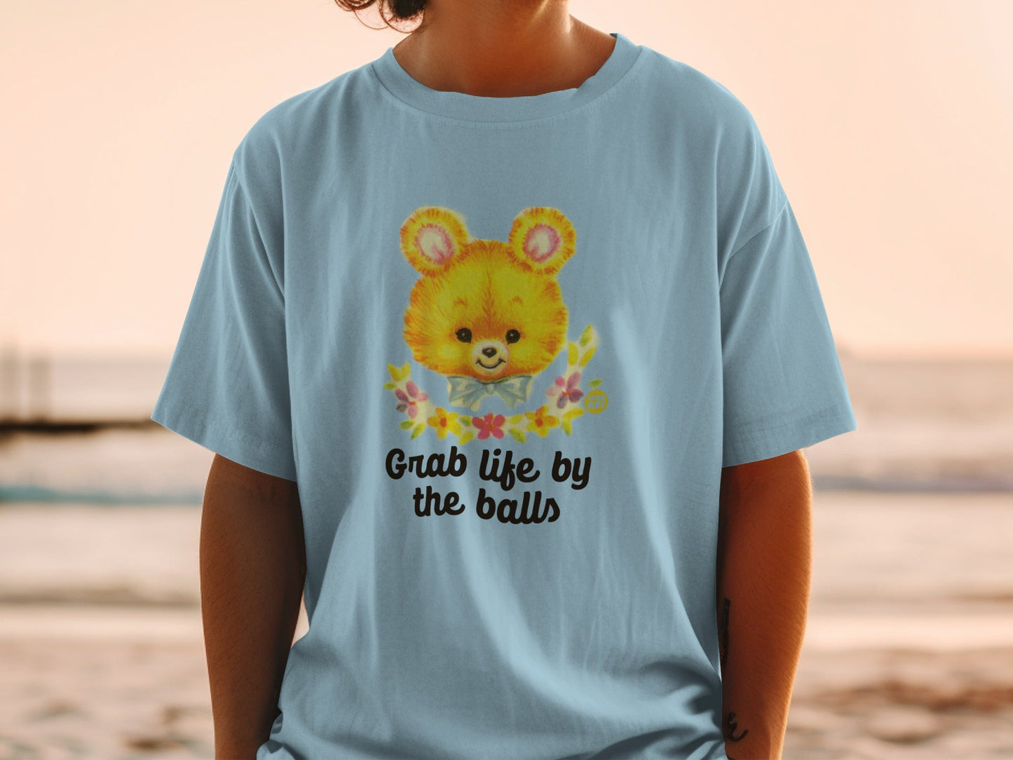 Cute Bear Graphic Tee with Motivational Quote Shirt
