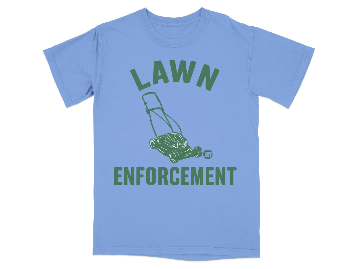 LAWN ENFORCEMENT Lawnmower Funny Graphic product type