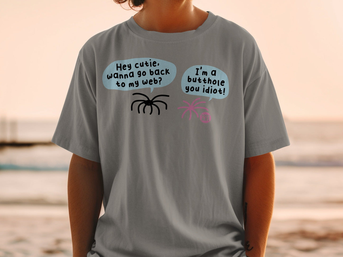 Funny Hey Cutie Web I'm A Butthole Idiot T-shirt