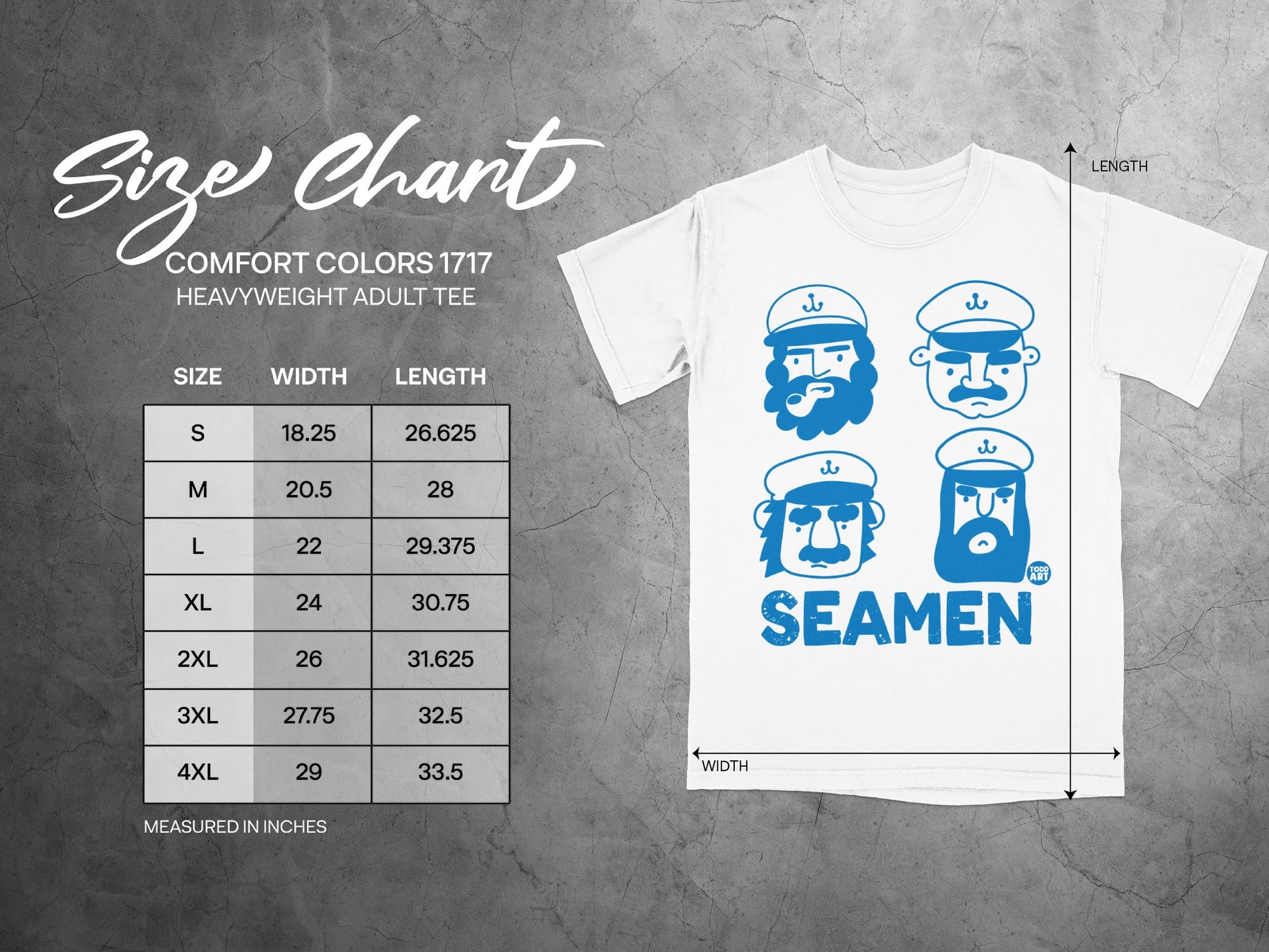 SEAMEN COMFORT COLORS 1717 ADULT TEE product type