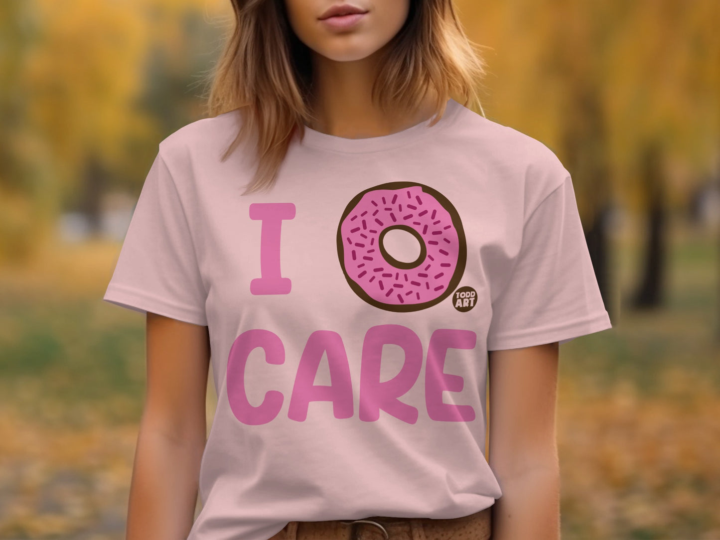 I Donut Care Graphic Tee Fun Casual Wear Product