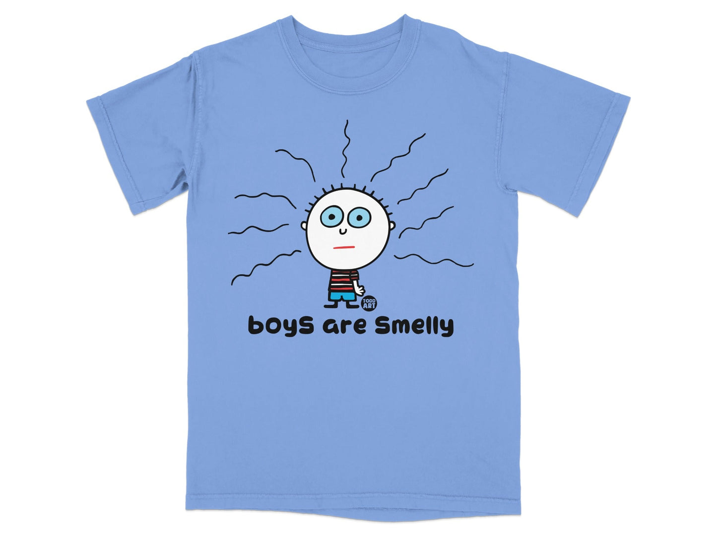 Boys Are Smelly Fun Graphic T-Shirt for Kids